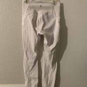 White Lululemon leggings